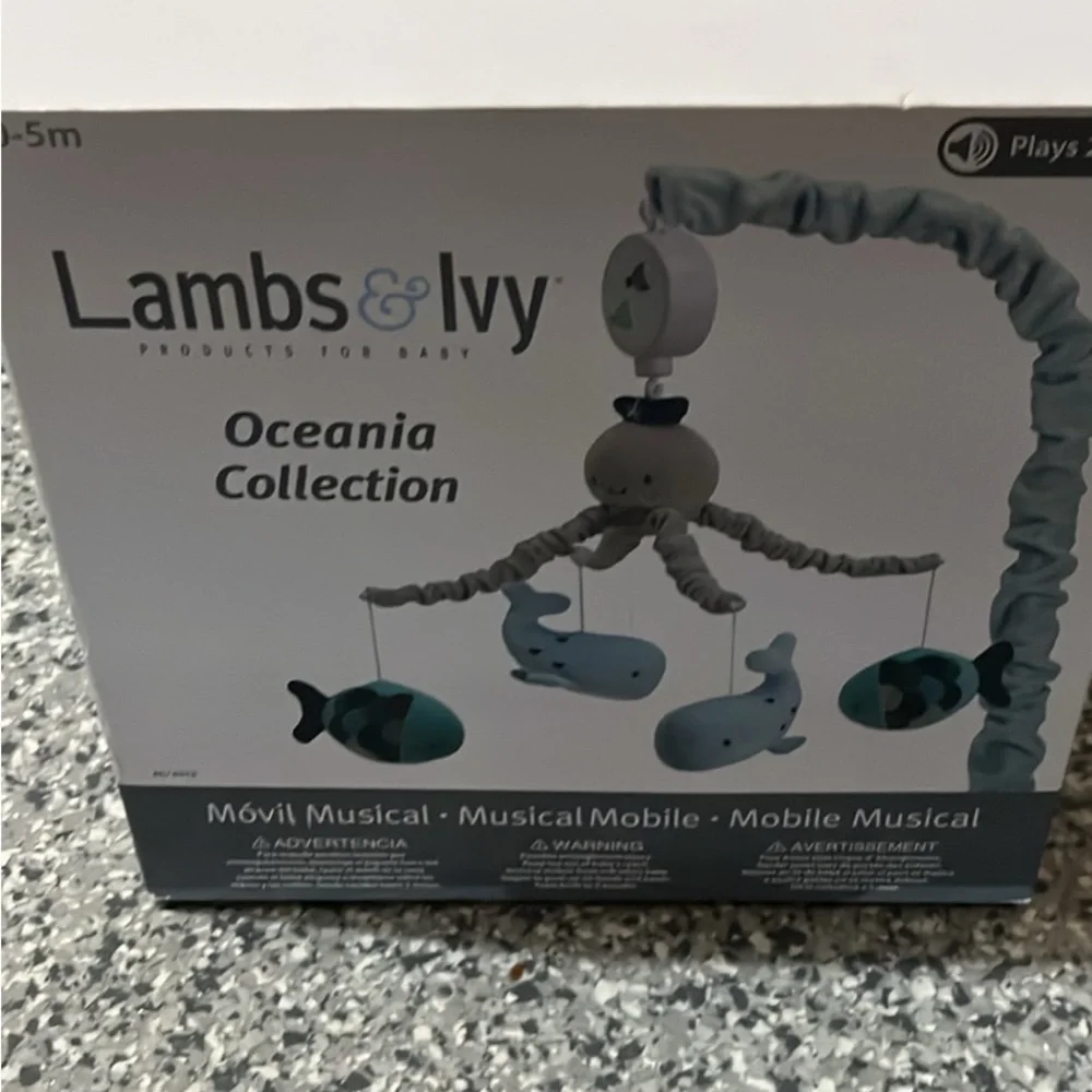 Ocean-Themed Baby Mobile with Whales and Octopus - Picture 3 of 6